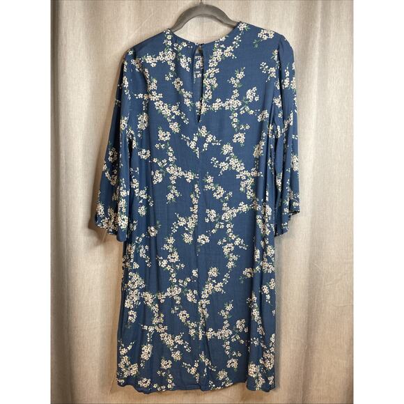 H&M X GP & J Baker Womens Blue & White Blossom Print Tunic Dress Size 6 - Picture 2 of 7